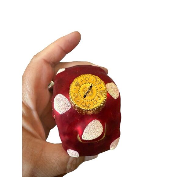 Christmas Village House Ornament Glass Embellished UT Wreath Glitter - Picture 5 of 9